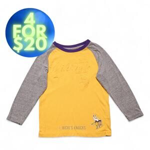 4/$20 - NFL Kids Girls Minnesota Vikings T-Shirt Yellow & Gray Size S 6/7